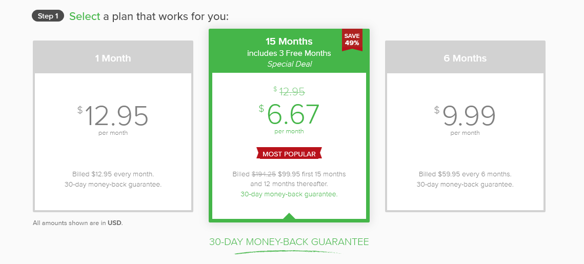 ExpressVPN price plan