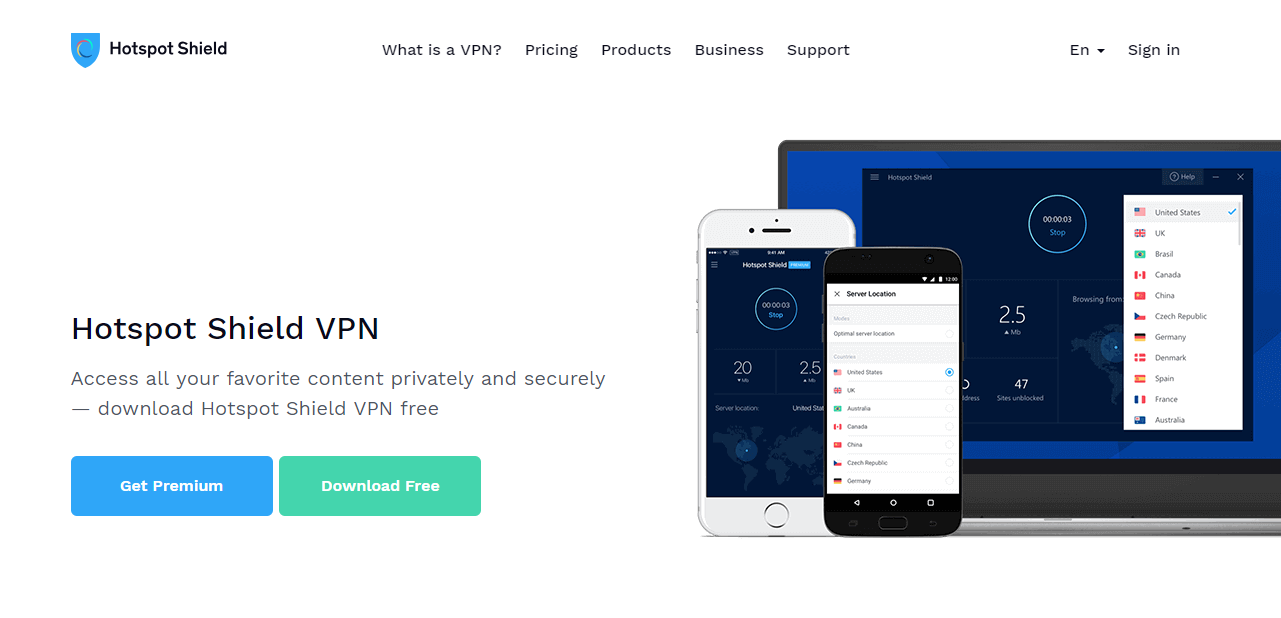 hotspot shield free vpn