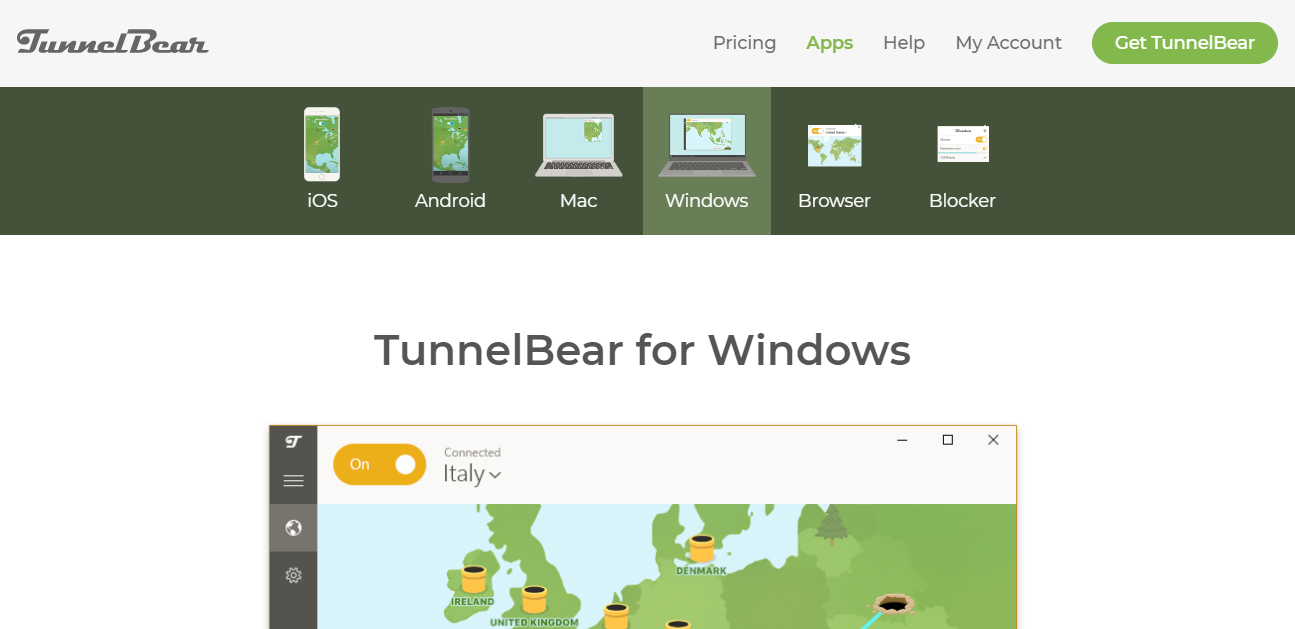 how does tunnelbear work