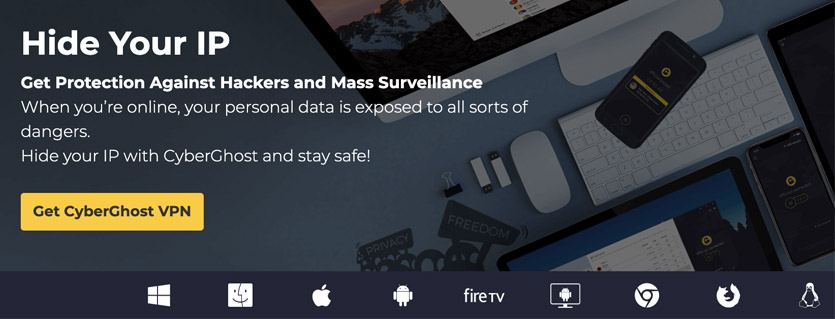 Hide and Change IP with CyberGhost