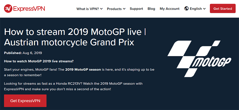 MotoGP ExpressVPN