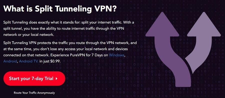 PureVPN Split Tunneling