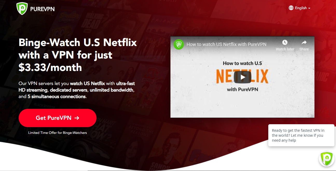 PureVPN for unblocking netflix