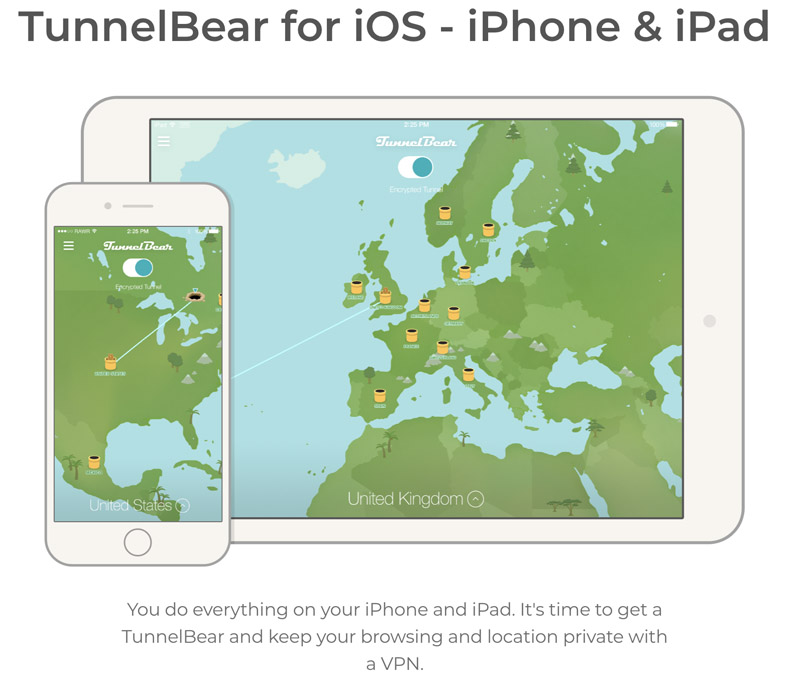 TunnelBear VPN iOS