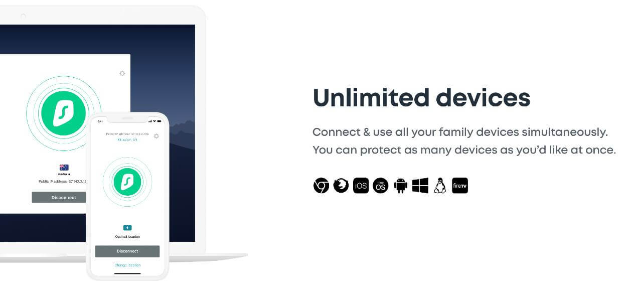 Connect unlimited devices with Surfshark