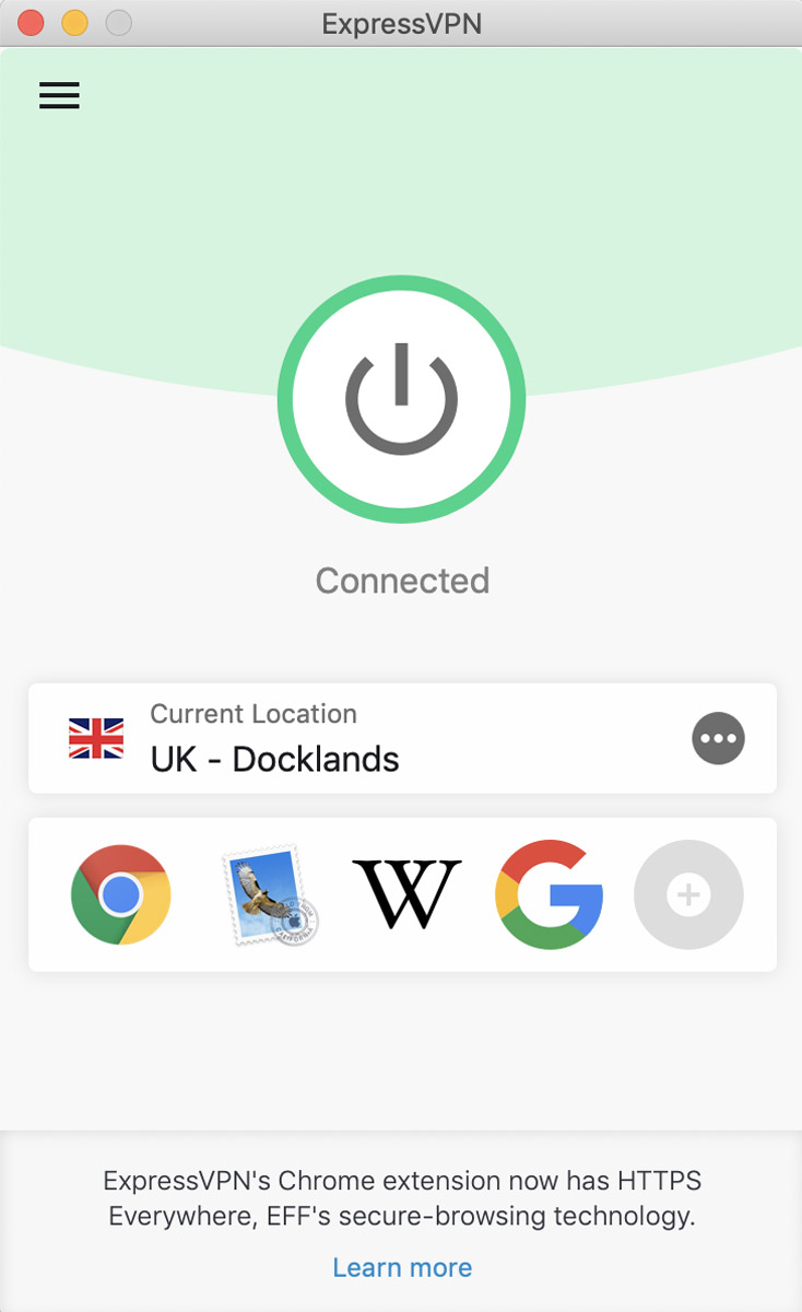 ExpressVPN UK connected