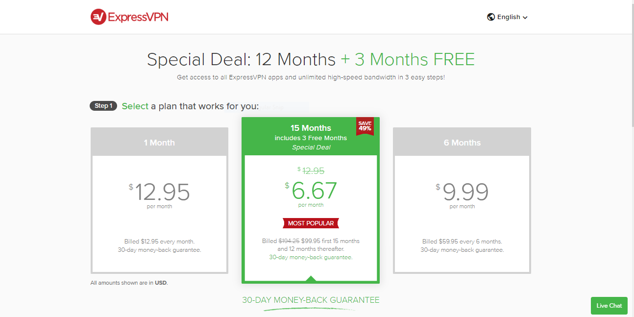 ExpressVPN price and plans