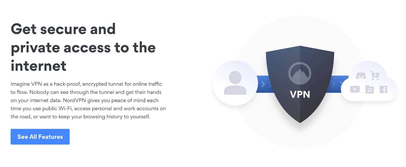 NordVPN offers security