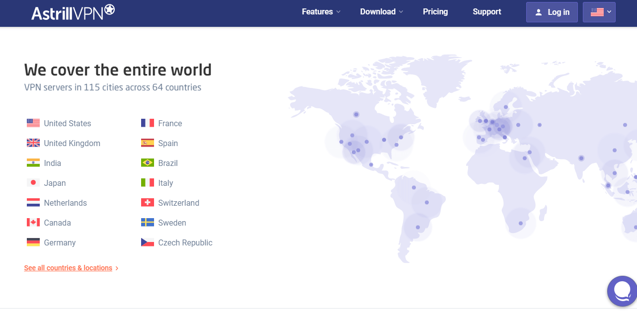 Astrill VPN server