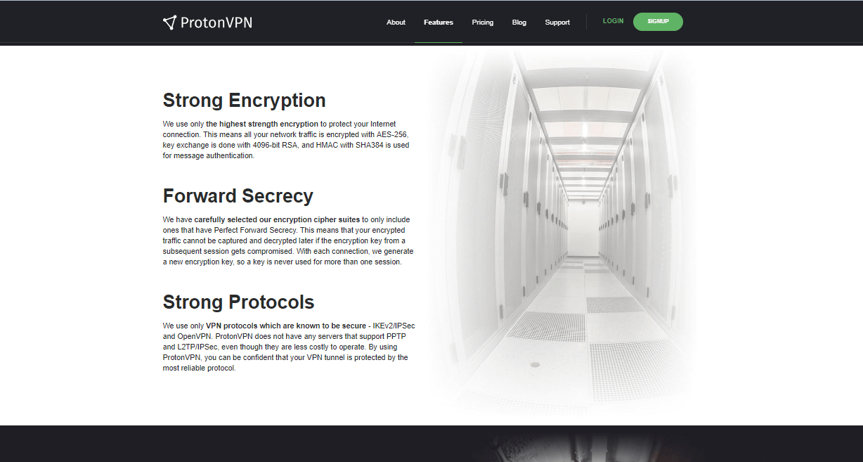 ProtonVPN encryption protocols