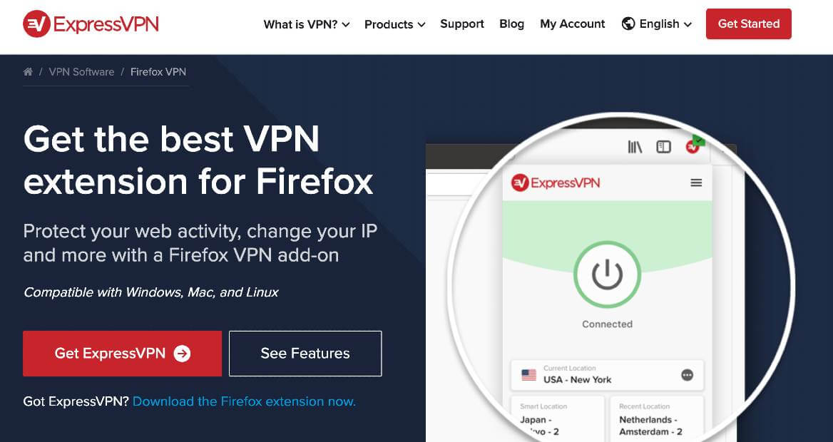 ExpressVPN extension for Firefox