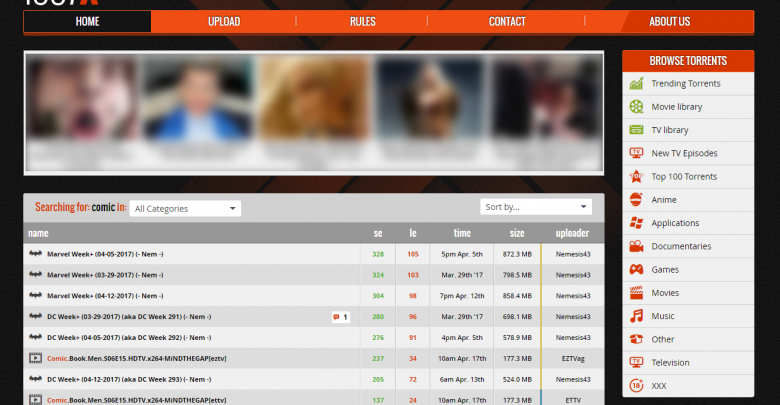1337X torrent list