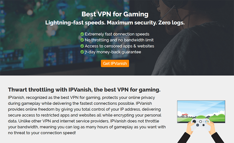 IPVanish gaming