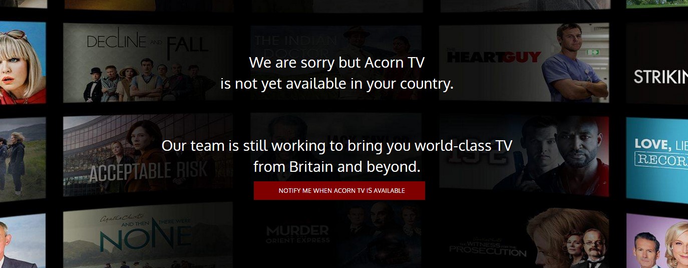 Acorn TV restricted