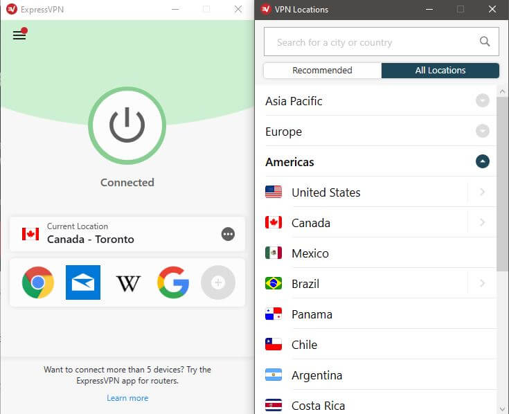 ExpressVPN Canadian Servers