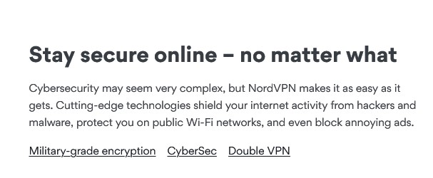 NordVPN features