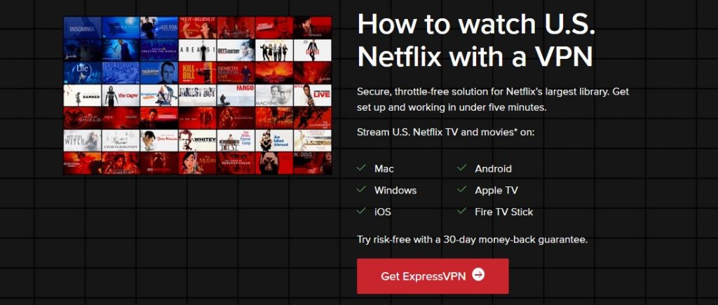 Use ExpressVPN to stream Netflix
