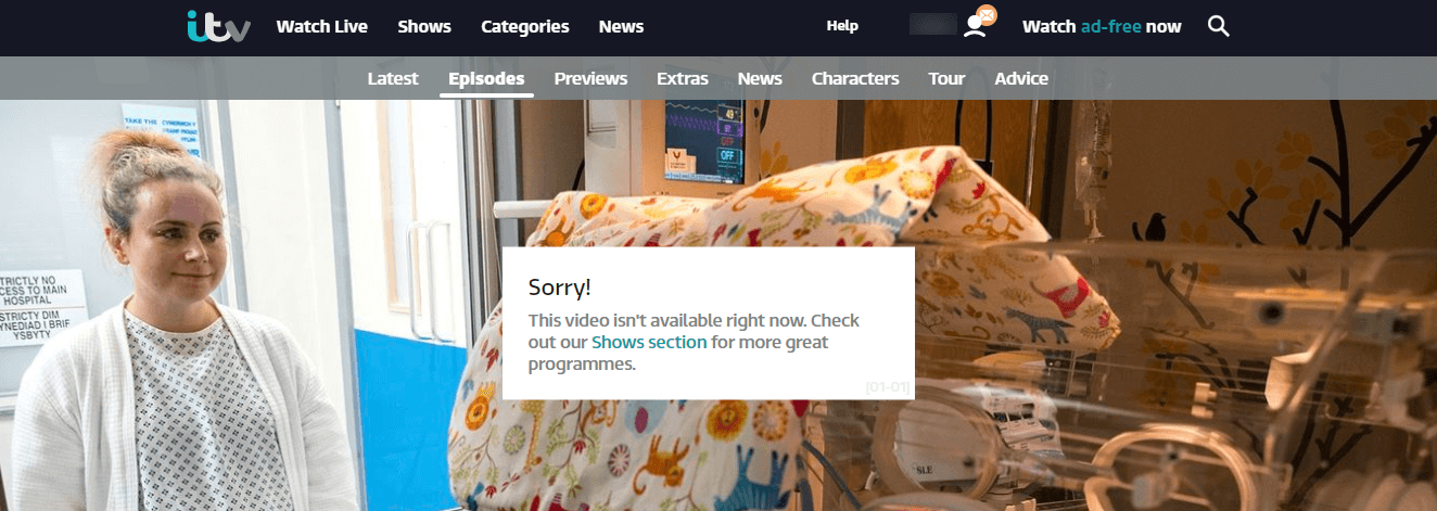 Coronation Street ITV Blocked