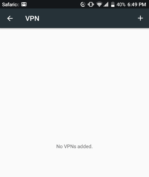 No VPN on Smartphone