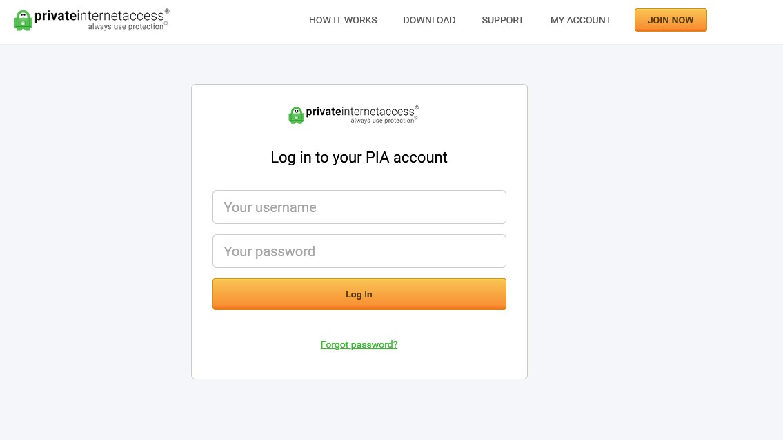 PIA account