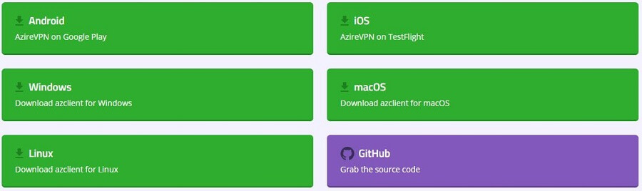 AzireVPN Devices