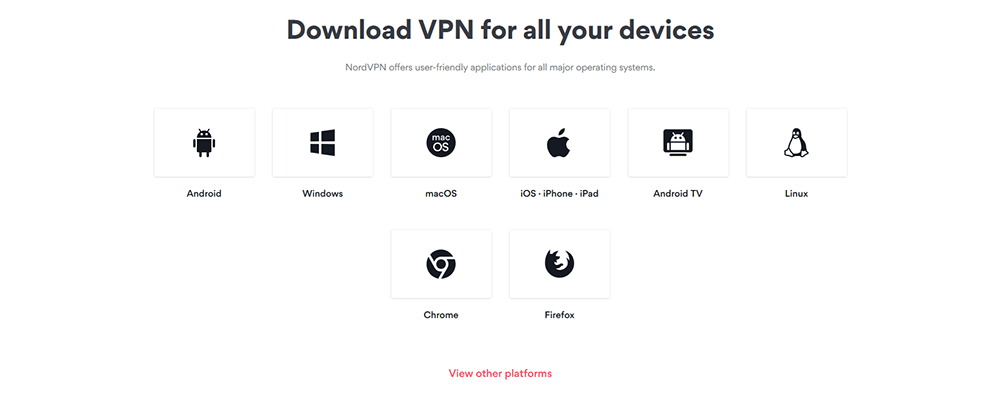 NordVPN apps