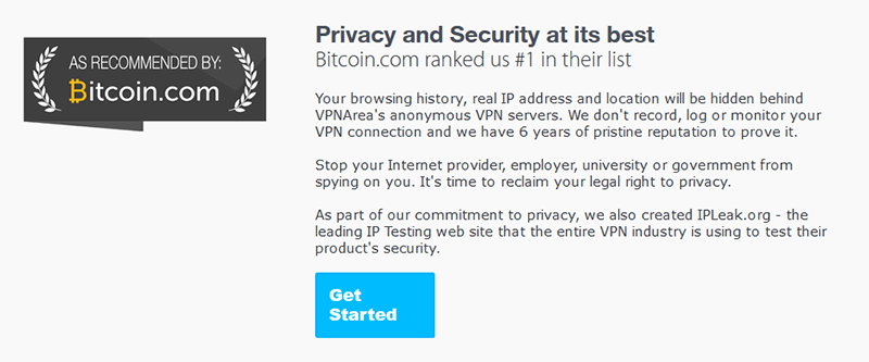 VPNArea privacy