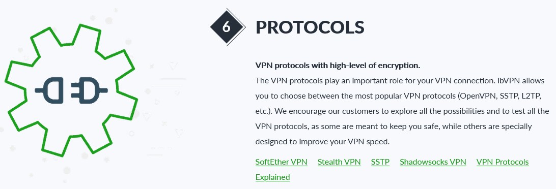 ibVPN protocol choices