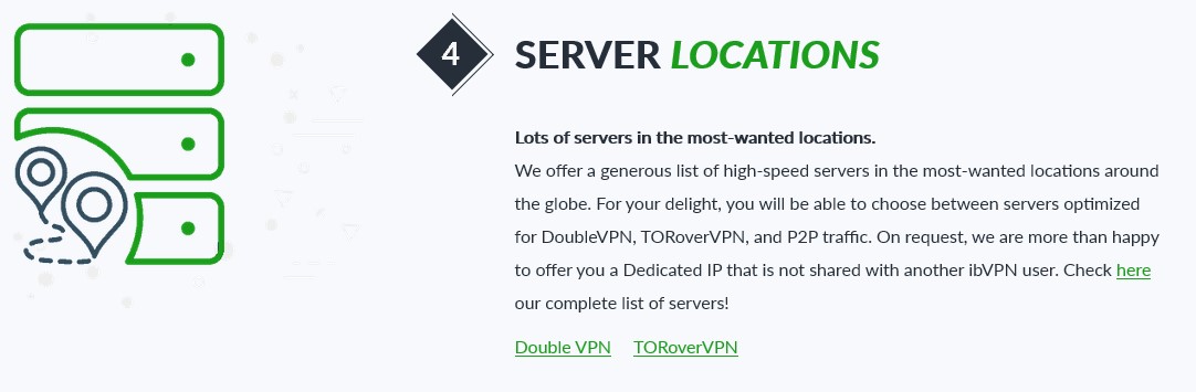 ibVPN server locations