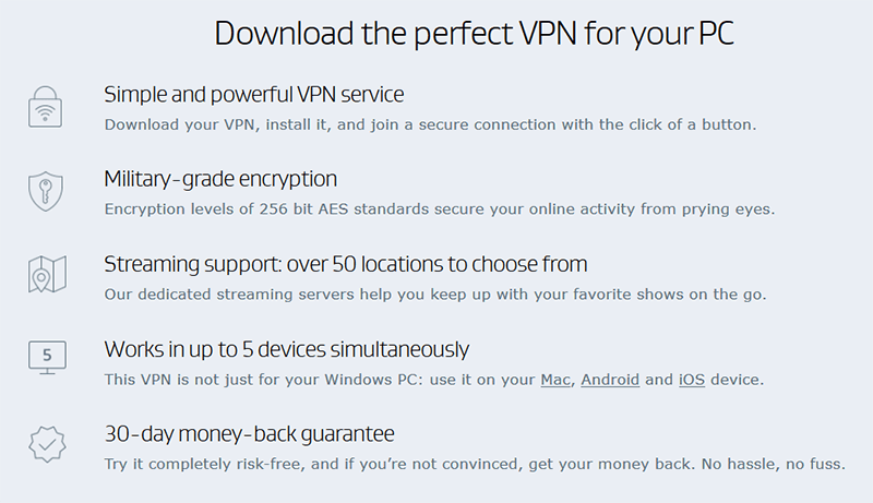 AVG Secure VPN features