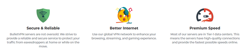 BulletVPN features