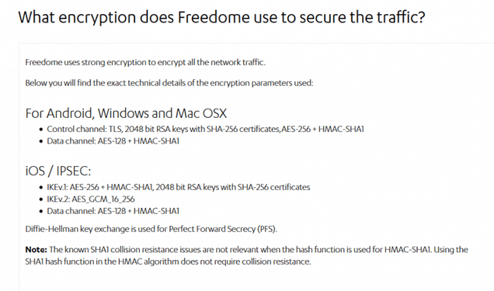 F-Secure Freedome encryption