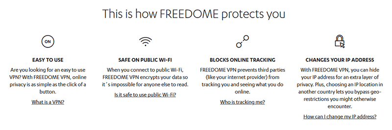 F-Secure Freedome features