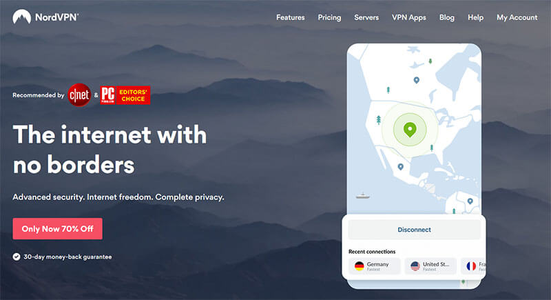 NordVPN VPN Brave security