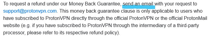 ProtonVPN get a refund