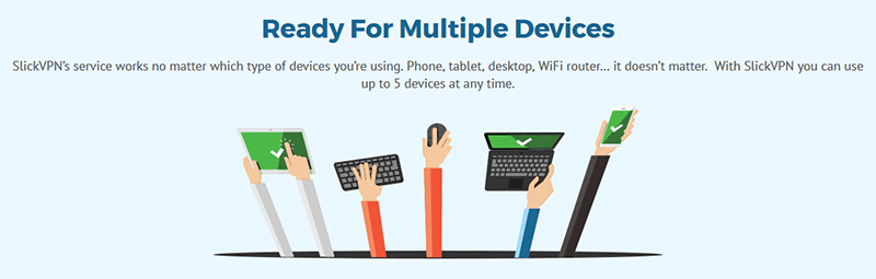 Simultaneous connections SlickVPN