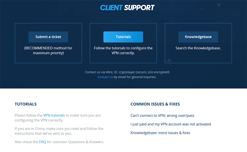 VPN.ac client support