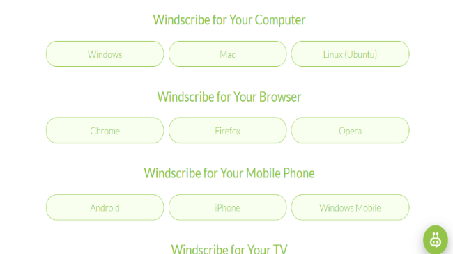 Windscribe devices