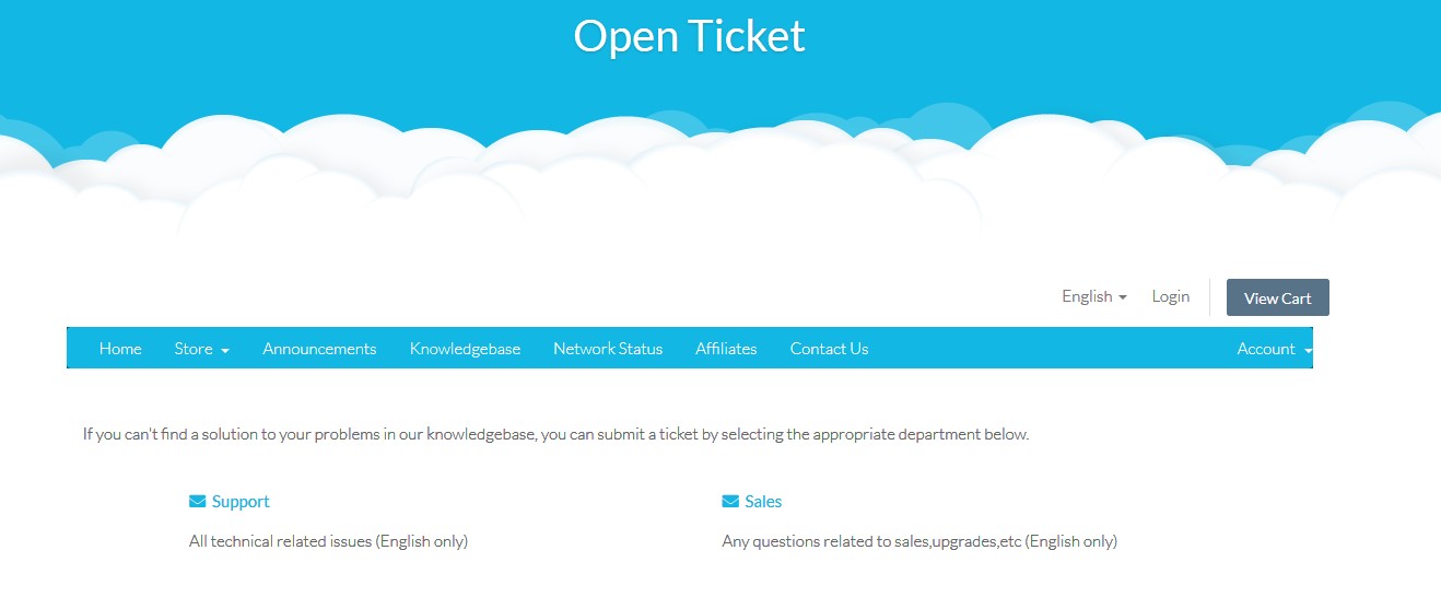 Dediseedbox ticket system