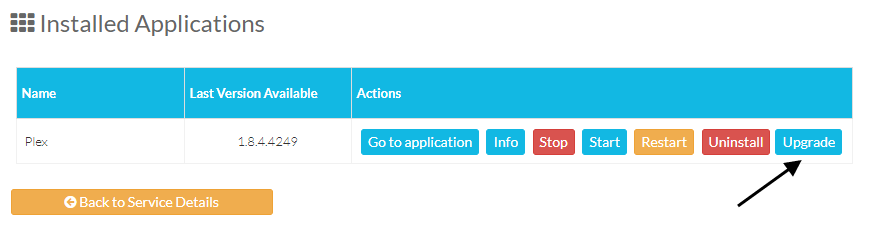 Upgrade Plex