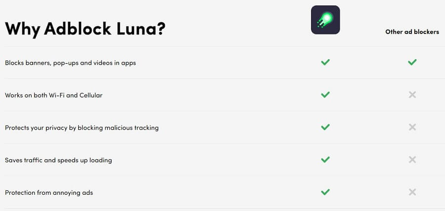 Luna VPN Security Features