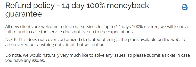 Seedbox.io money-back guarantee