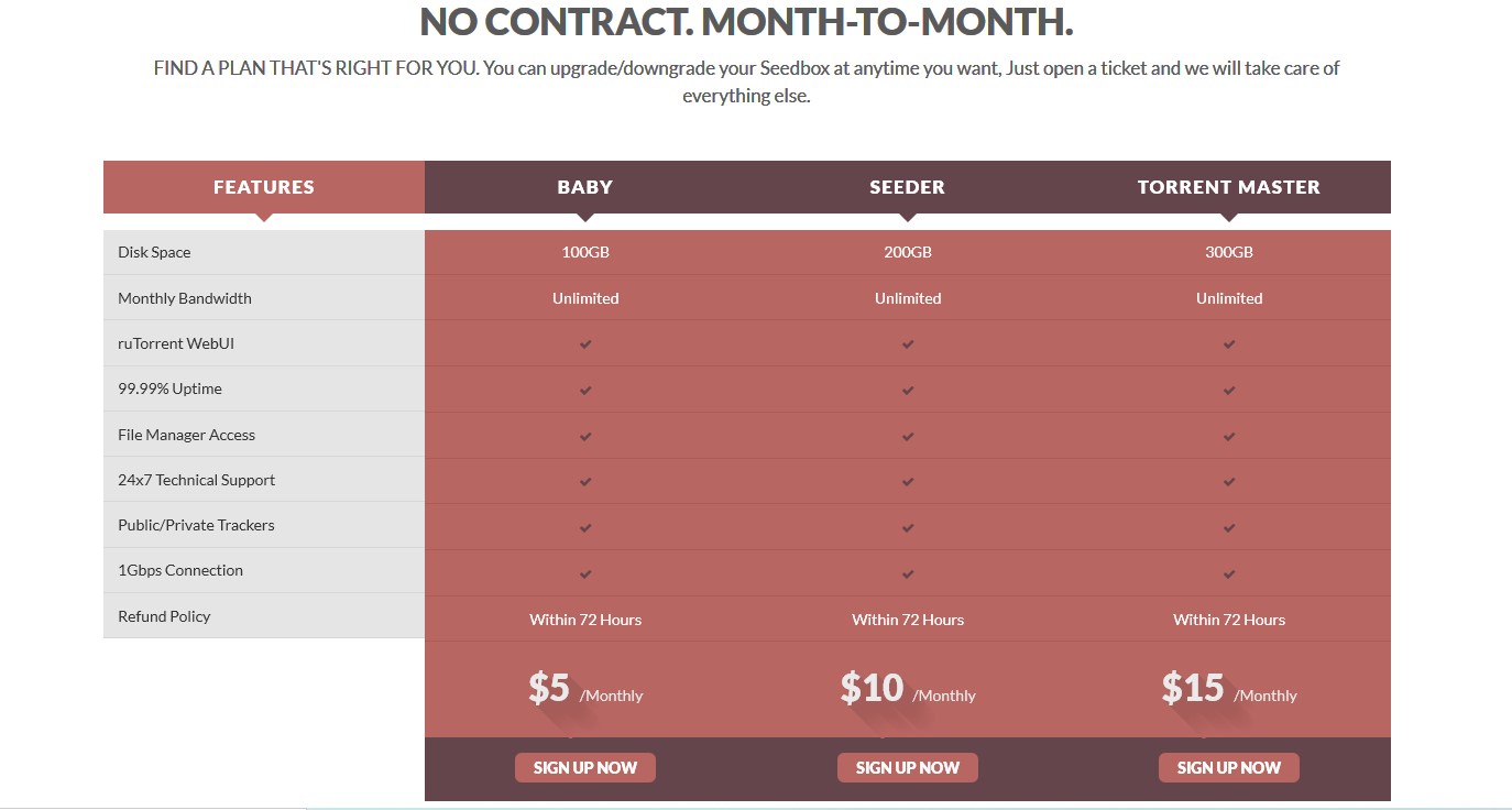 Seedboxbay plans