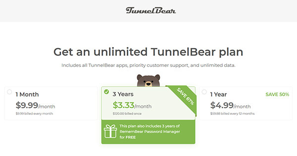 TunnelBear Discount and Promo Code