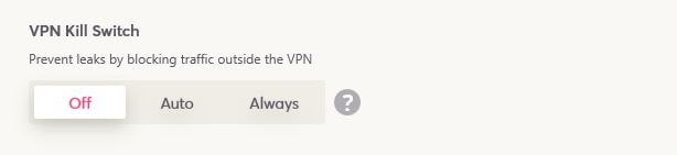 WeVPN Kill Switch