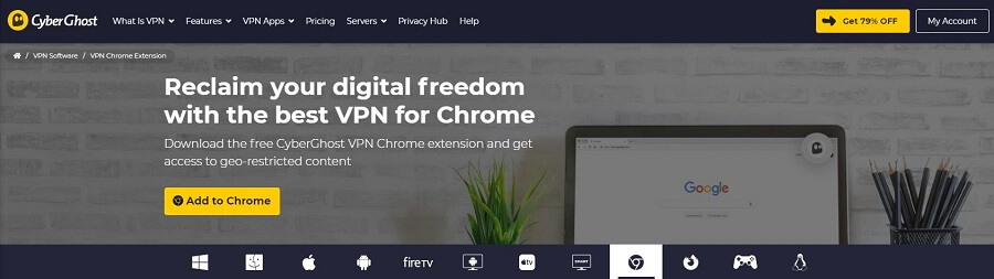 cyberghost chrome extension