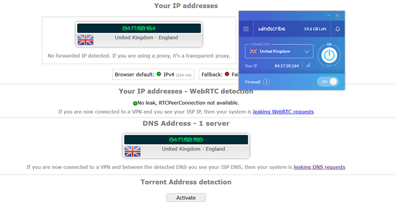 IP Leak Test Windscribe