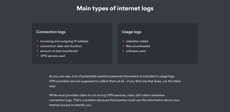 NordVPN no log policy