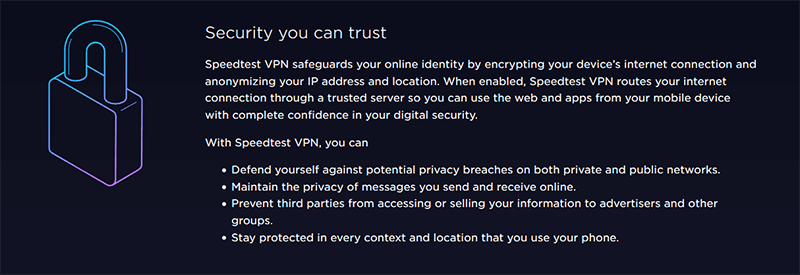 SpeedTest VPN Security