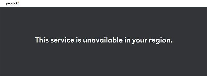 Peacock TV Error Message